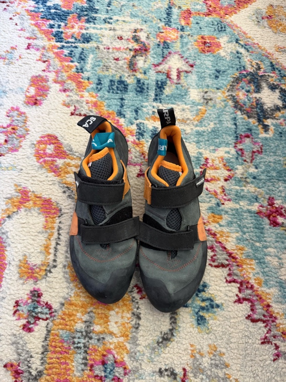 Scarpa Climbing Shoes with Hook-and-Loop Straps
